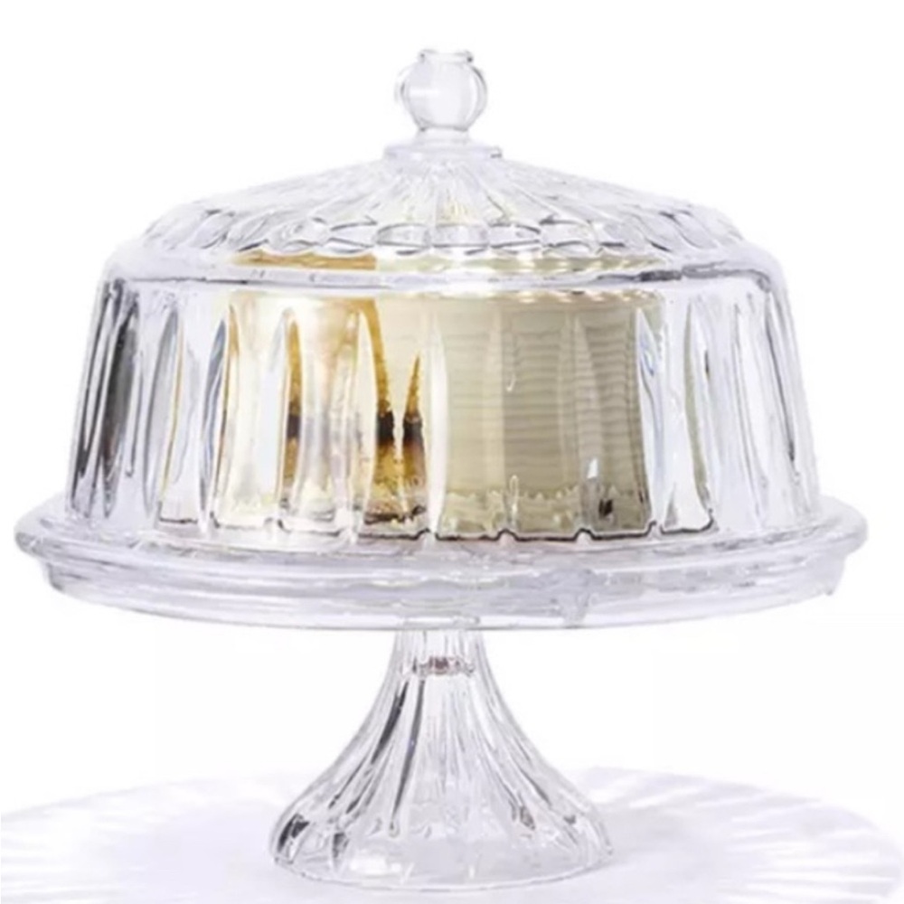 Gorgeous Shannon Godinger Stratford Crystal 4-in-1 Cake Dome•EVC!